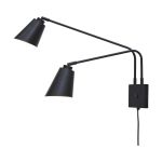 It's about RoMi Wandlamp Bremen Ijzer Zwart | Geschikt voor 2x E27 