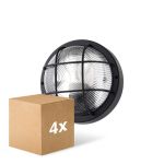 Voordeelpak 4x D'Lite Wandlamp Ecco Zwart Rond | IP54 - Geschikt voor 1x E27