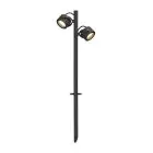SLV Sitra 360 Prikspot Aluminium Grijs | Buitenverlichting - IP44 - Geschikt voor 2x GX53 