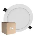 Voordeelpak 4x Ledvance Downlight Slim Alu Wit 16W 1600lm 90D - 830 Warm Wit | Zaagmaat 175IP44 